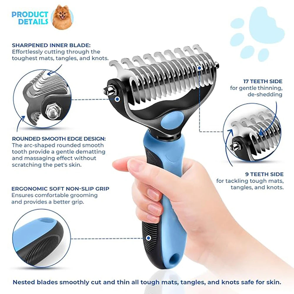 DetanglePro: Double-Sided Stainless Steel Knotting Comb