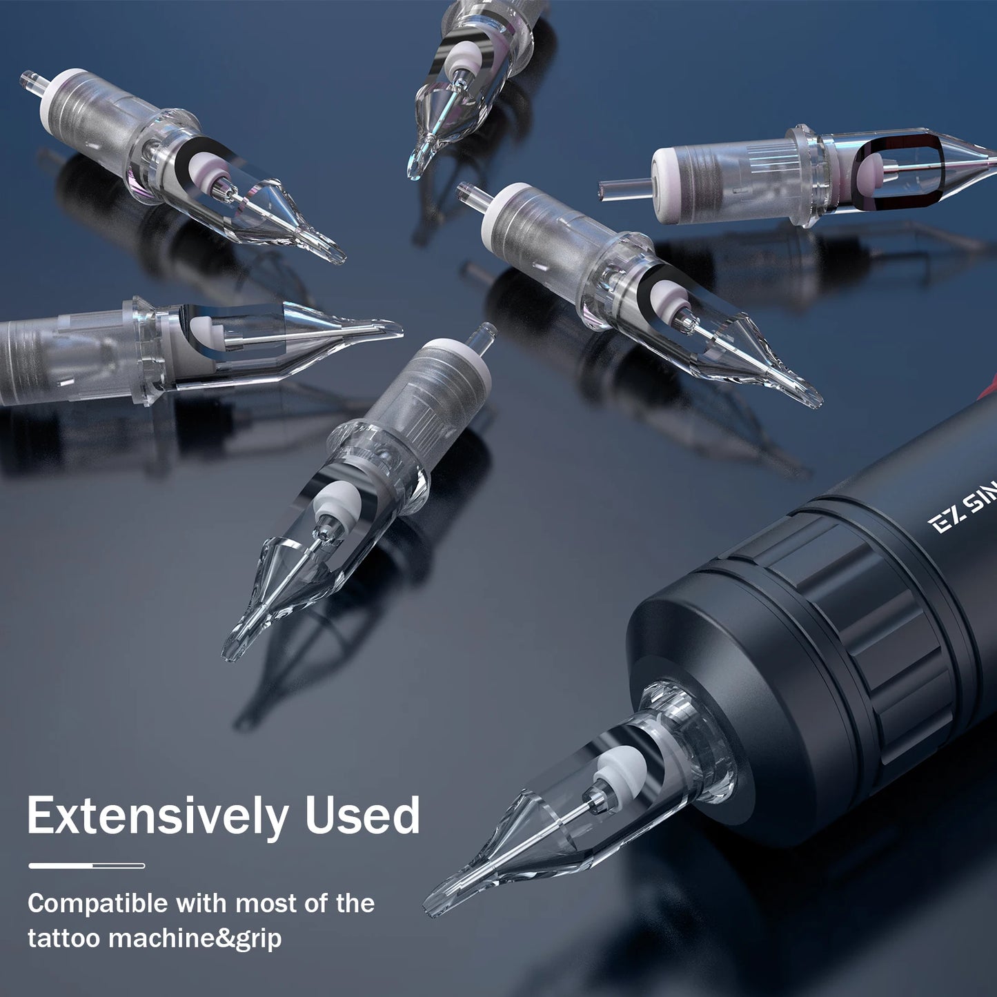 EZ Revolution Pro-Cartridges: 50pcs Professional Tattoo & PMU Needles