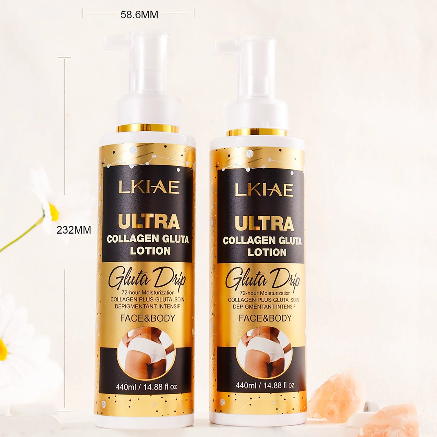LKIAE Collagen & Glutathione Body Lotion – Hydrating Skin Tone Care