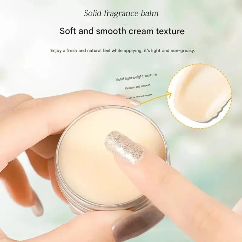 Solid Perfume Balm – Jasmine & Rose Floral Long-Lasting Fragrance (Portable)
