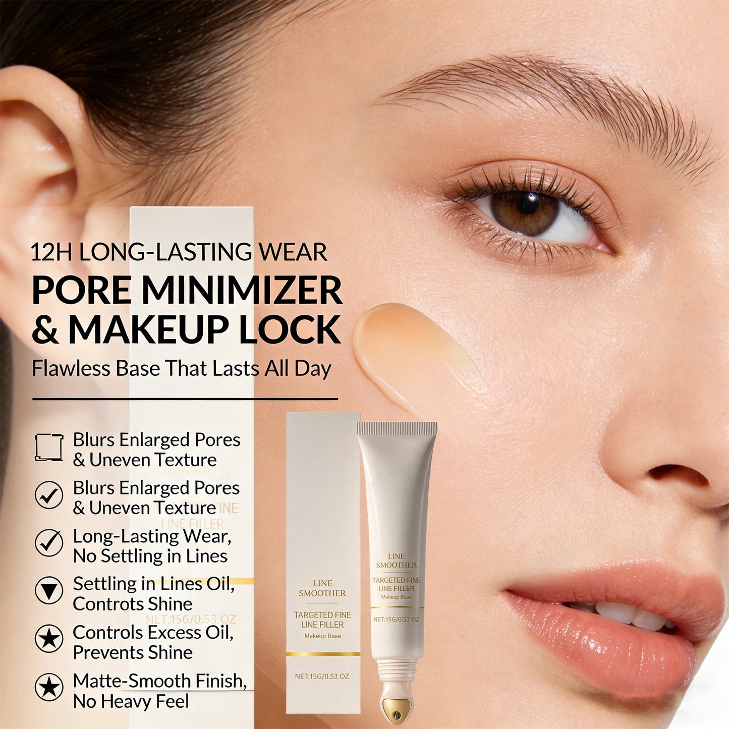 Line Smoother Makeup Base – Hydrating & Pore-Minimizing Fine Line Filler