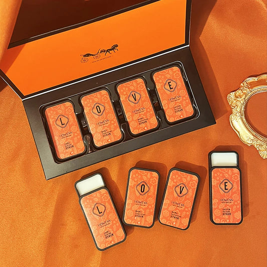 4PCS Solid Perfume Set – Floral & Fruity Long-Lasting Fragrance, Portable (Gift & Daily Use)