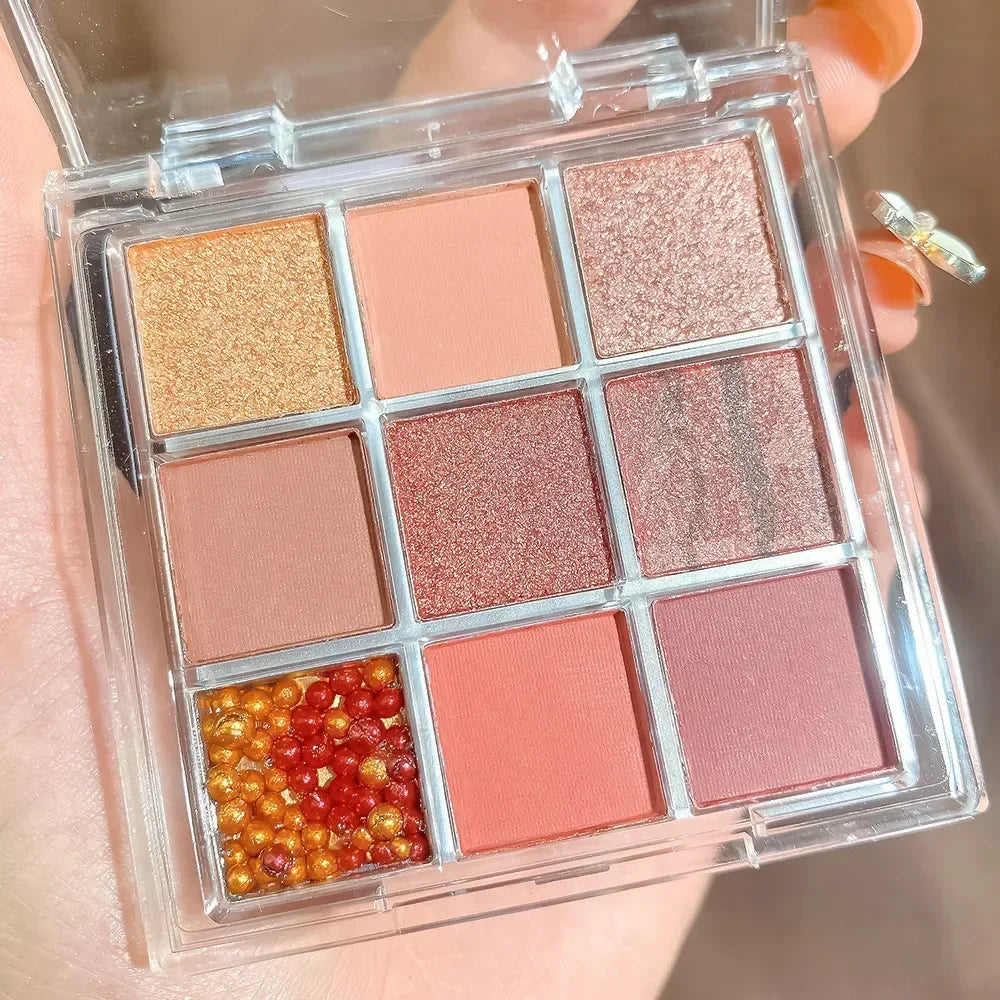 9-Color Chocolate Eyeshadow Palette – Matte & Shimmer