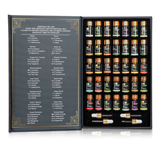 MAYJAM 35 Bottles Essential Oil Set – Lavender, Eucalyptus, Vanilla & More for Humidifiers, Candles & DIY
