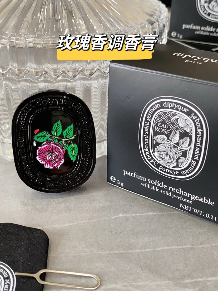 Elegant Solid Perfume Compact – Unique Floral Scented Balm