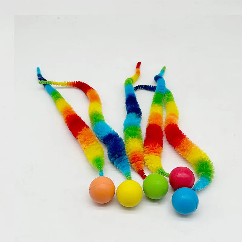 WiggleWorm: Elastic Caterpillar Teaser Toy