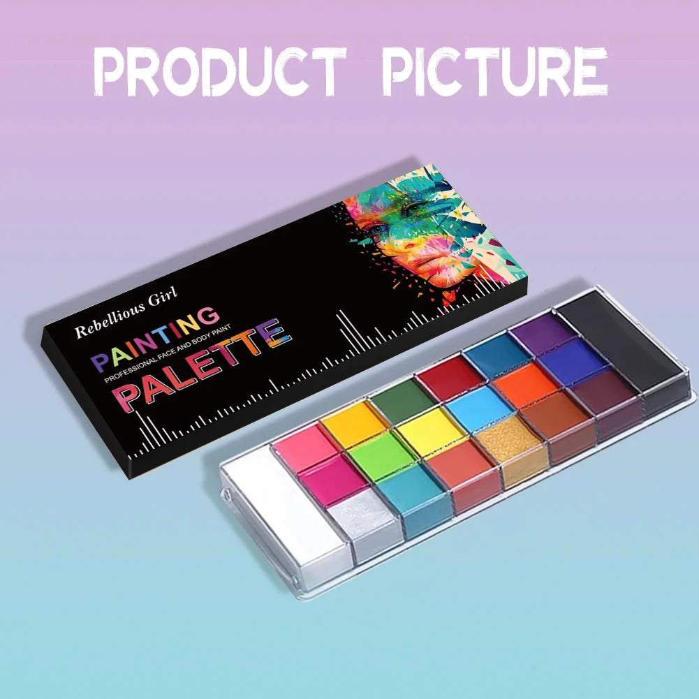 Surnelia Artist-Pro: 20-Color Face & Body Paint Palette