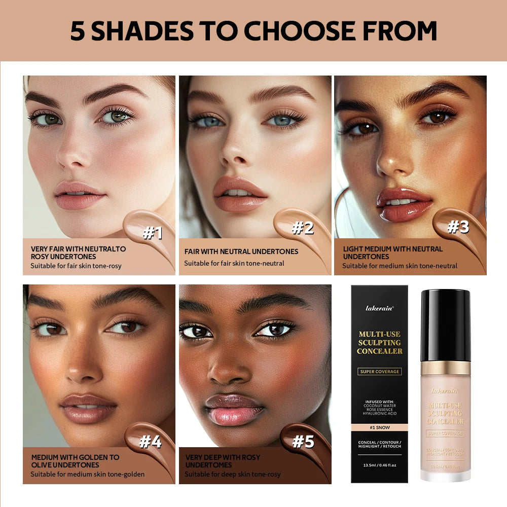 Matte Concealer Foundation – Full Coverage Multi-Use Cream