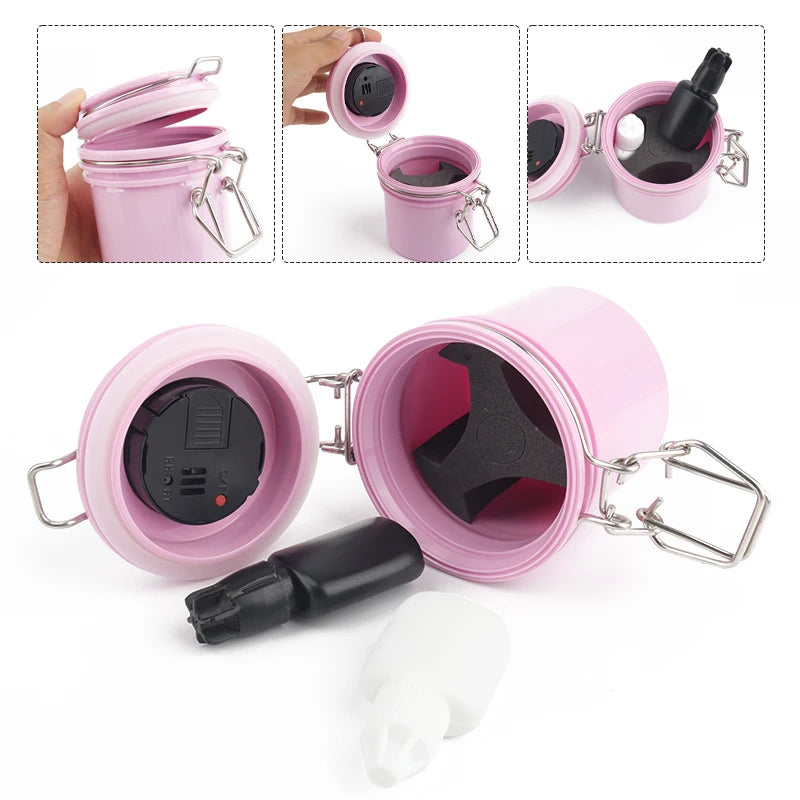 Eyelash Glue Storage Jar – Airtight with Hygrometer
