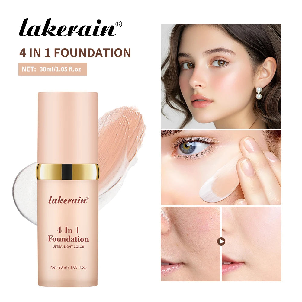 4-in-1 Waterproof Foundation – SPF 30 Long Wear Full Coverage