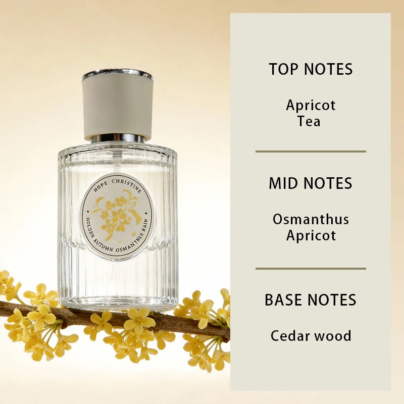 HOPE CHRISTINE Brand Osmanthus Fragrance for Woman Original Long Lasting Floral Notes Perfume 50ML Free Shipping