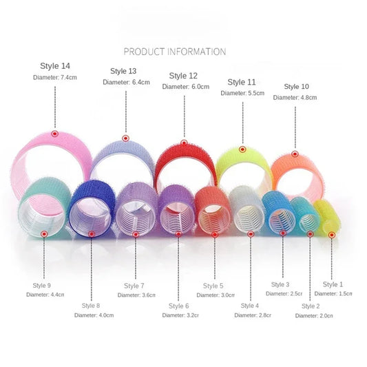 6pcs Self-Grip Hair Rollers – Heatless Curling & Volume Tools