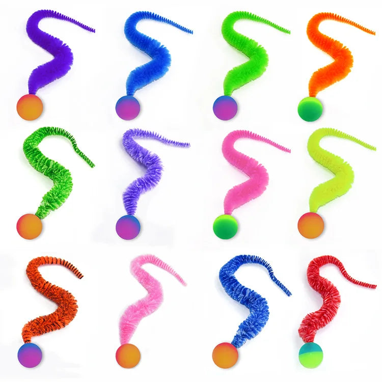 WiggleWorm: Elastic Caterpillar Teaser Toy