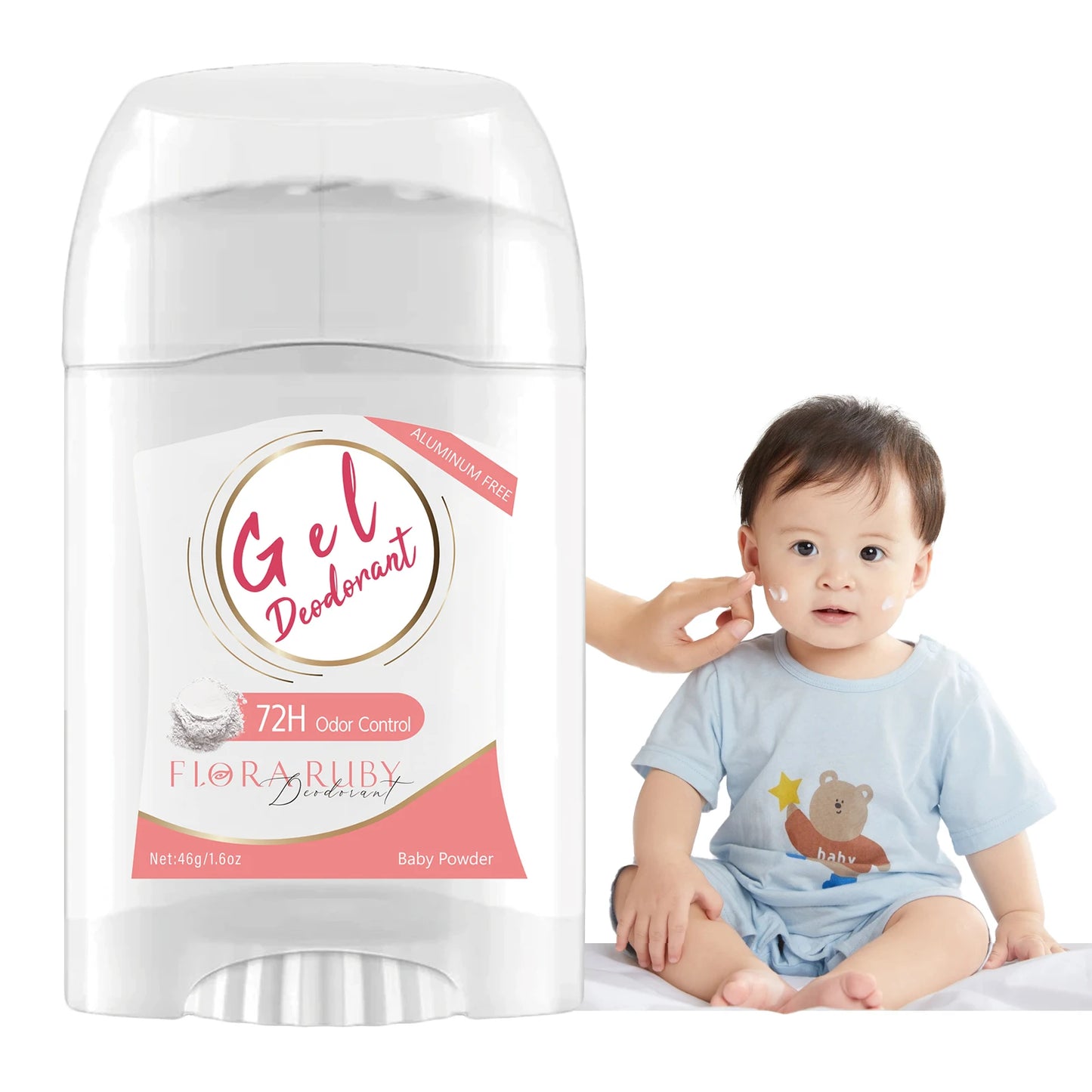 Deodorant Women Solid Fragrance Paste, Natural Flower Fragrance, Clean Scent 48 Hour Long-Lasting, Keeps Fresh & Dry, 46g/1.6oz