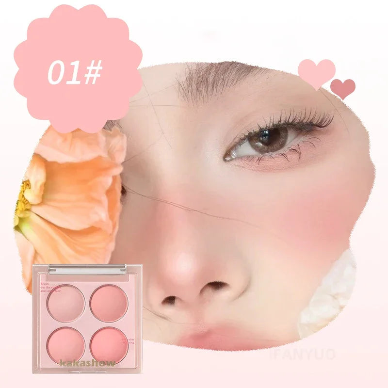 Surnelia Radiant-Glow: Korean-Style Multi-Blush & Contour Palette