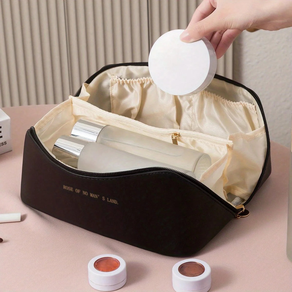 Women Makeup Organizer Bag – Travel Cosmetic Storage Pouch