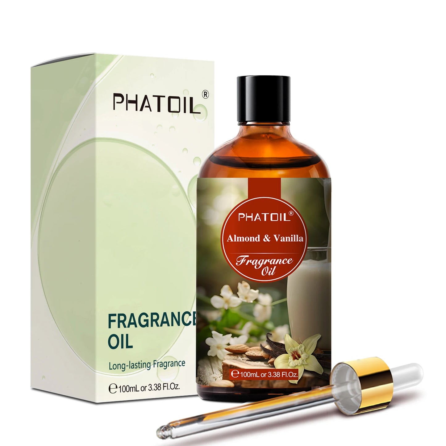 PHATOIL Almond & Vanilla Fragrance Oil – Diffuser Aromatherapy (100ml)