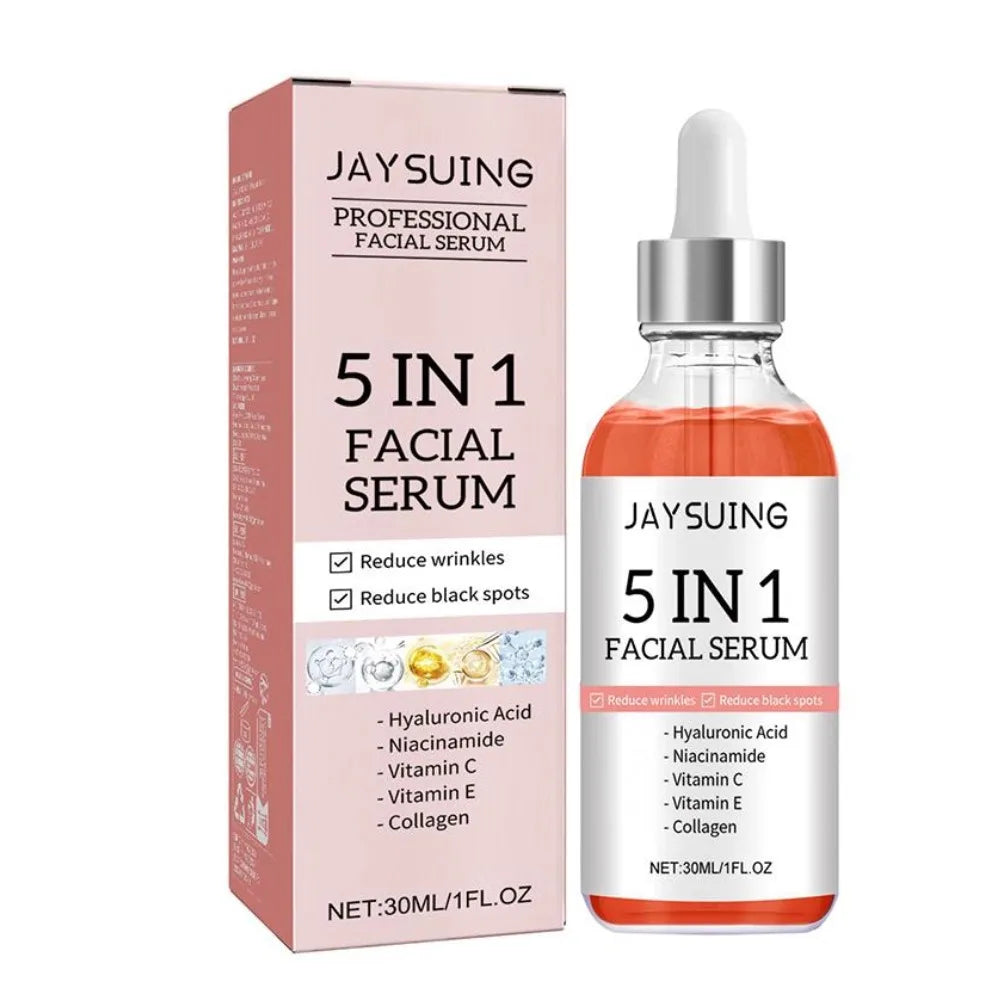 5-in-1 Face Serum – Vitamin C & Hyaluronic Acid Brightening Care