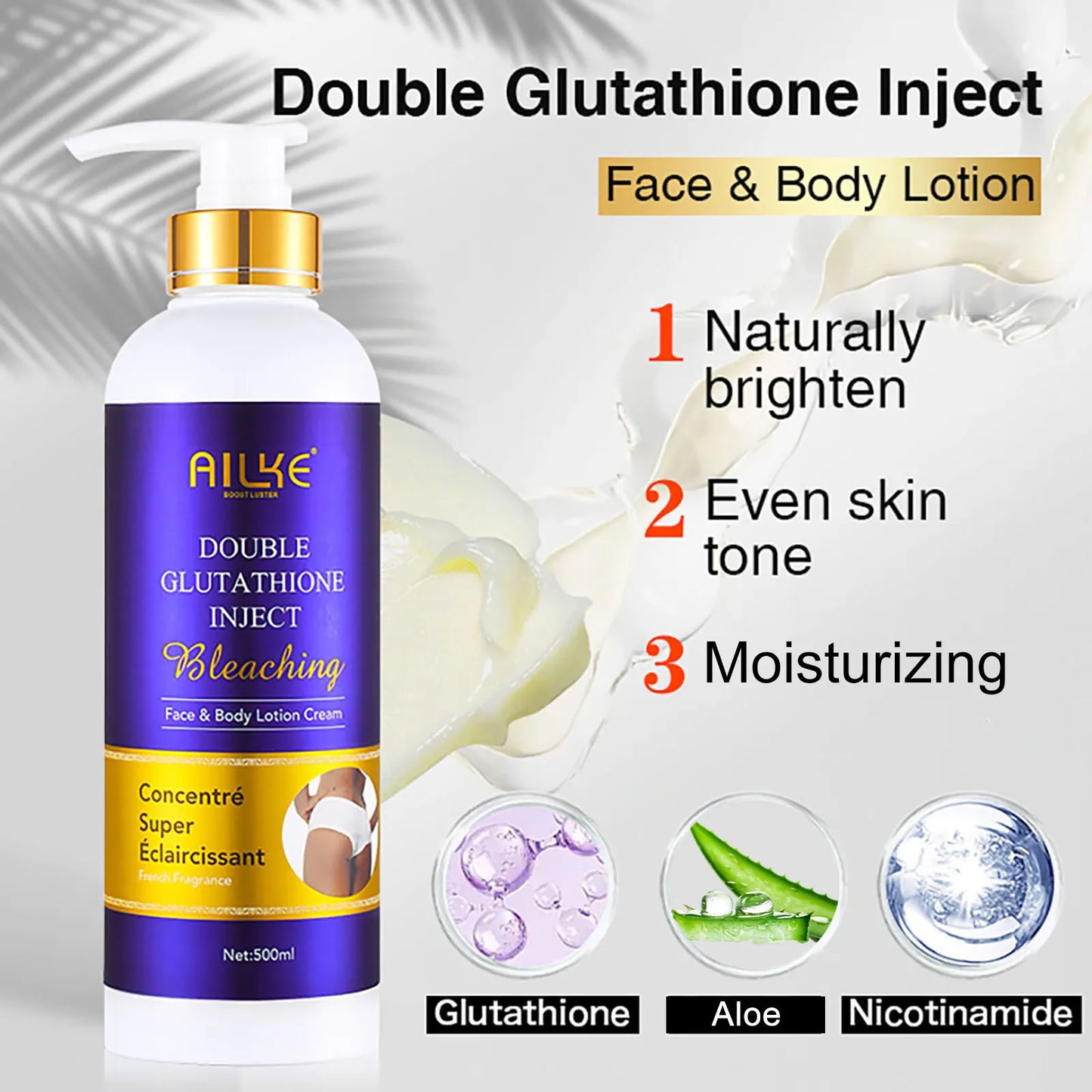 AILKE Glutathione Skin Care Kit – 5-in-1 Hydrating & Brightening Set