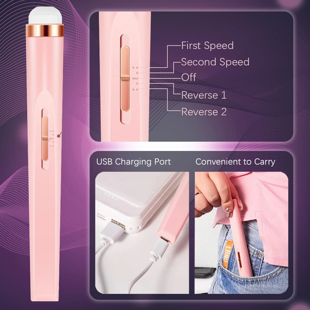 YIKOOLIN 5-in-1 Electric Nail Drill Machine – USB Rechargeable Manicure Kit