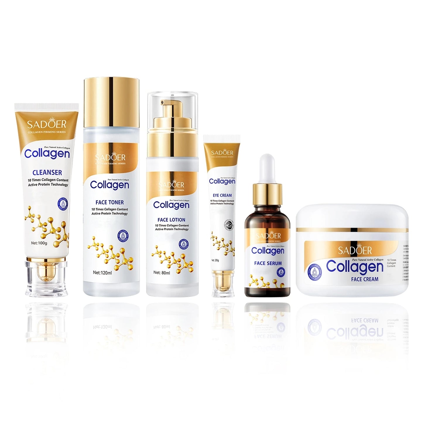 Collagen 6-Piece Face Care Set – Deep Hydration, Skin Firming & Smoothing Routine