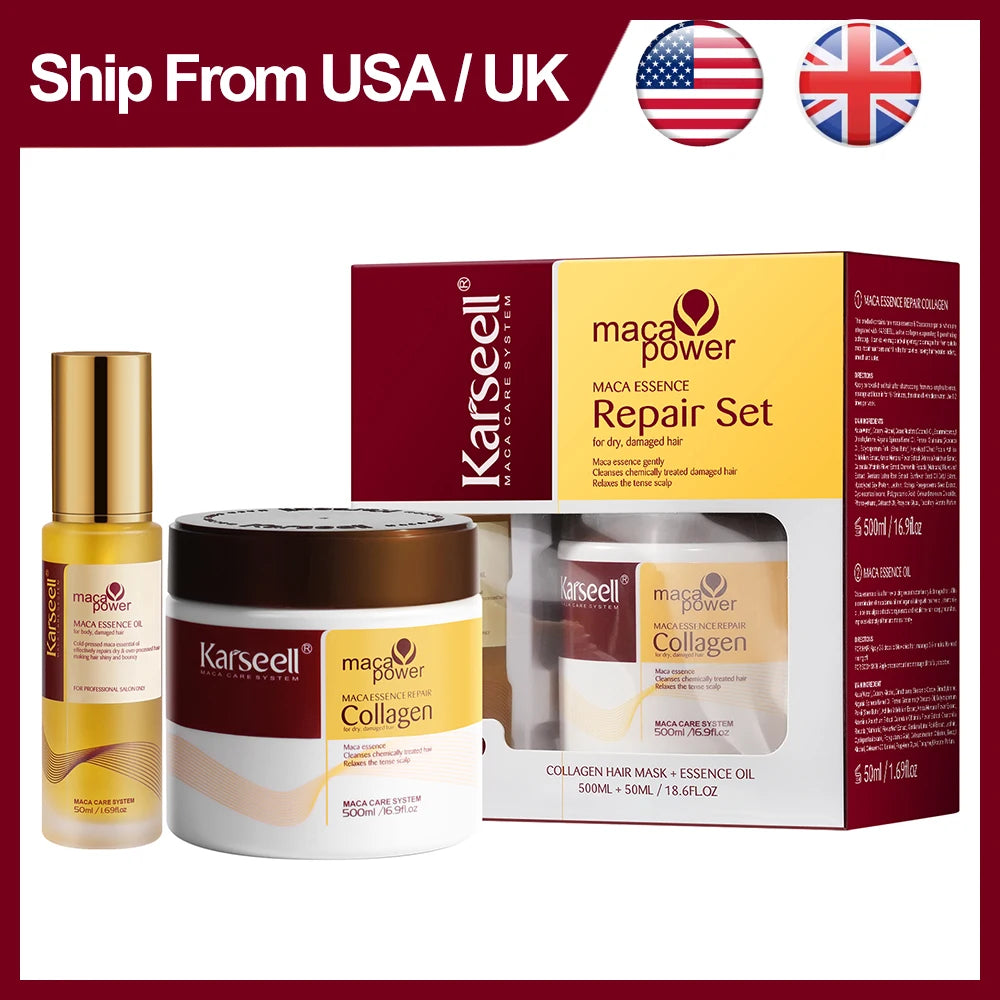 Karseell Collagen Hair Mask & Argan Oil Serum Set