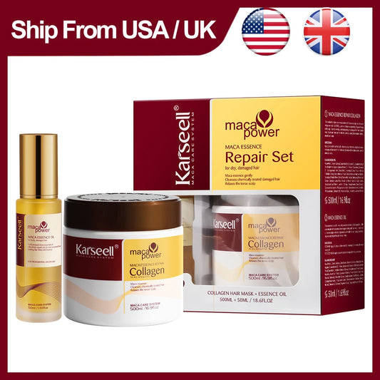 Karseell Collagen Hair Mask & Argan Oil Serum Set