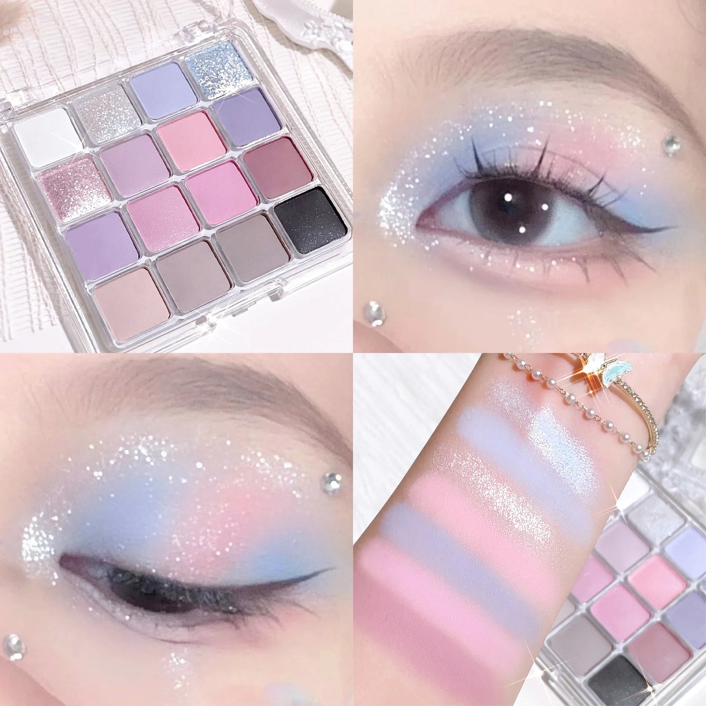 XIAOYUMI 16-Color Contour & Highlighter Palette – Waterproof Long Lasting