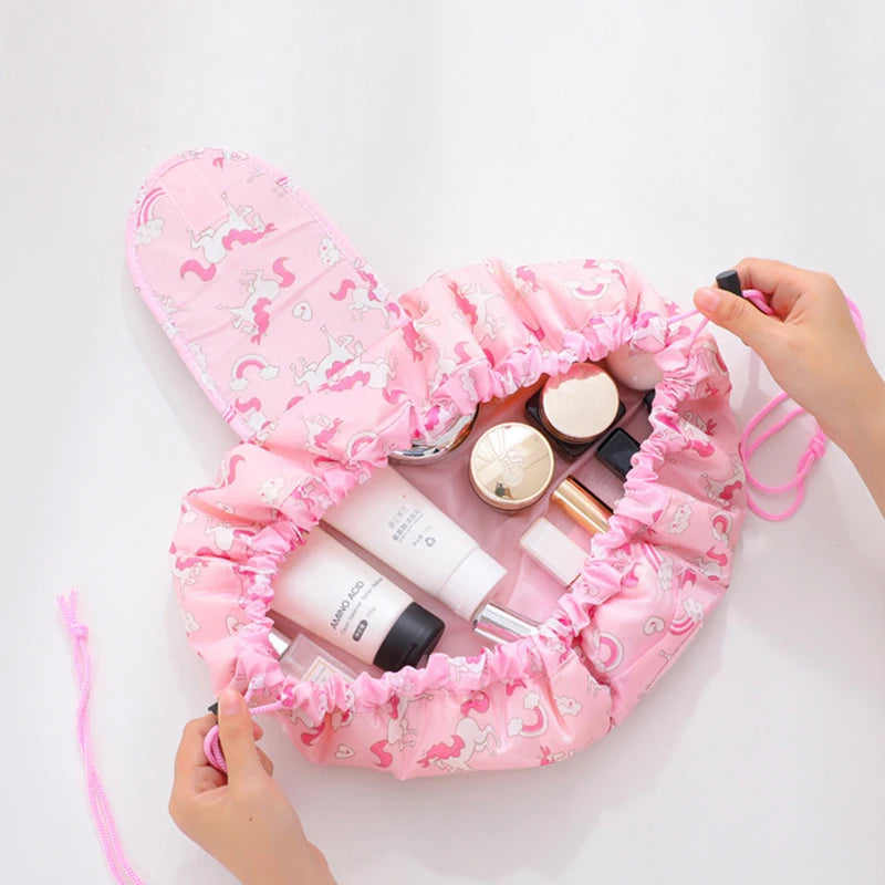 Drawstring Cosmetic Bag – Waterproof Travel Makeup Organizer