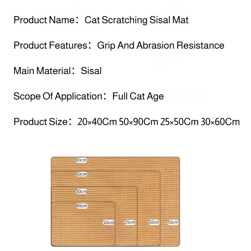 SofaGuard: Multi-Function Sisal Scratching Mat