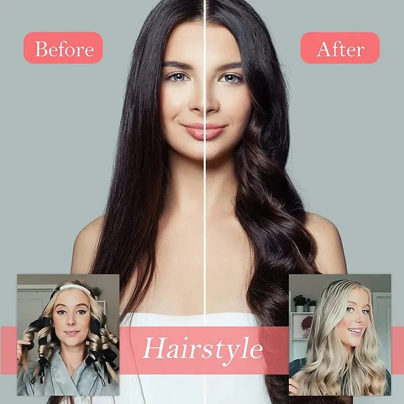Heatless Curling Headband – Silk Ribbon No Heat Hair Curlers