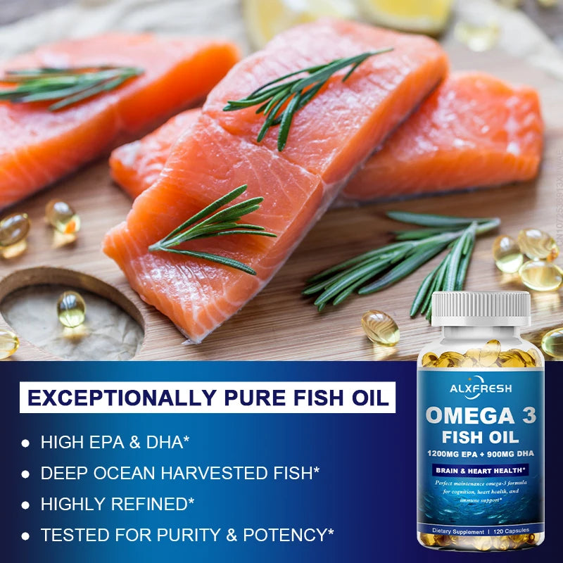 Alxfresh Omega 3 Fish Oil 3600mg – High EPA & DHA Supplement