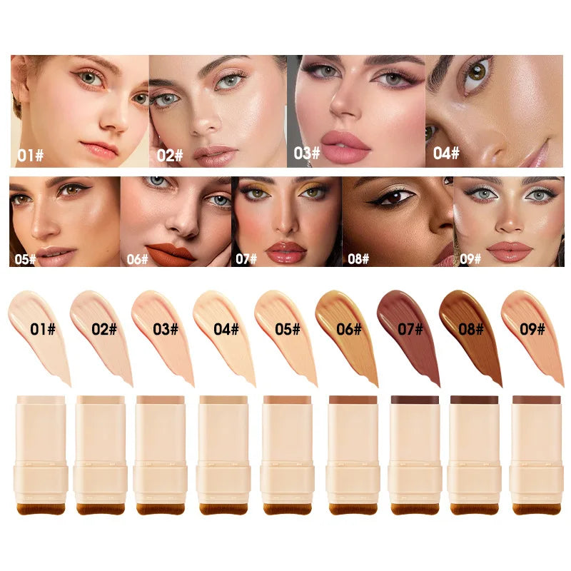 Eraser Double-Head Foundation Stick: 9-Color Coverage