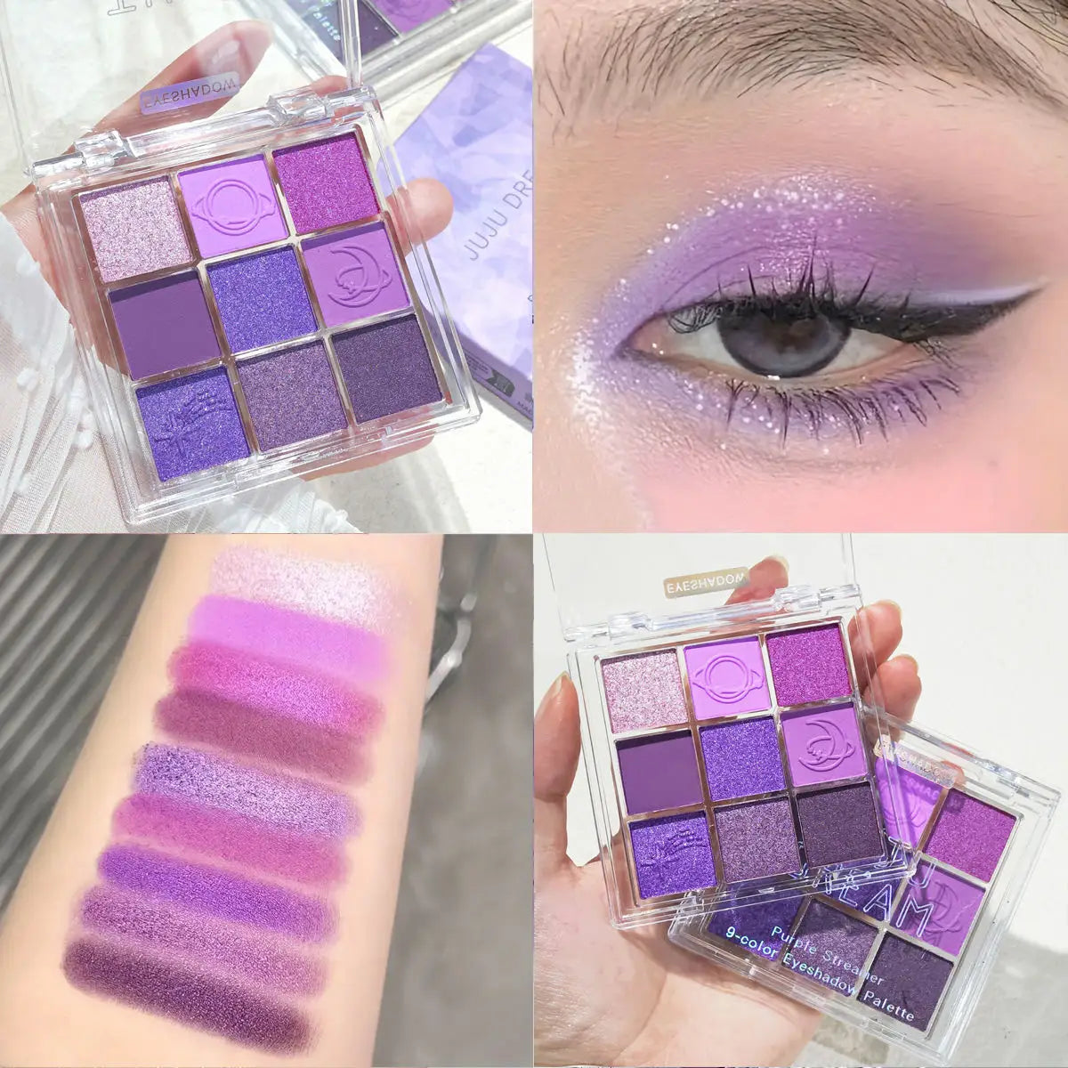 Surnelia Mystic Bloom: 9-Color Pink & Purple Smokey Palette