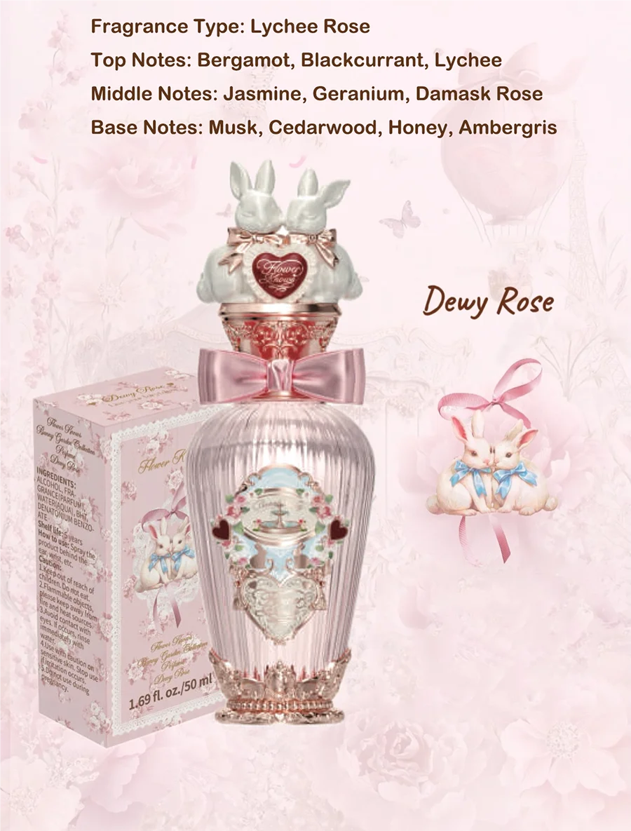 Flower Knows Sweetie Bear Perfume – Rose Milk Musk Floral Fragrance