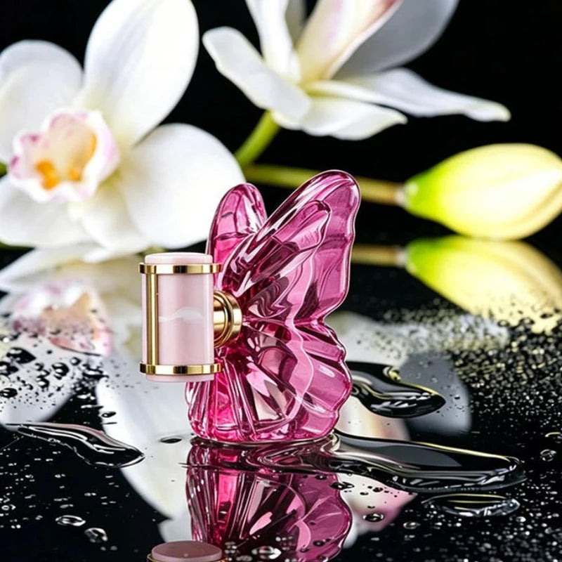 Butterfly Women Long Lasting EDT, Fruity Floral Amber Woody Scent, Jasmine Vaniella Lemon Citrus Elegant Light Fragrance 50ml