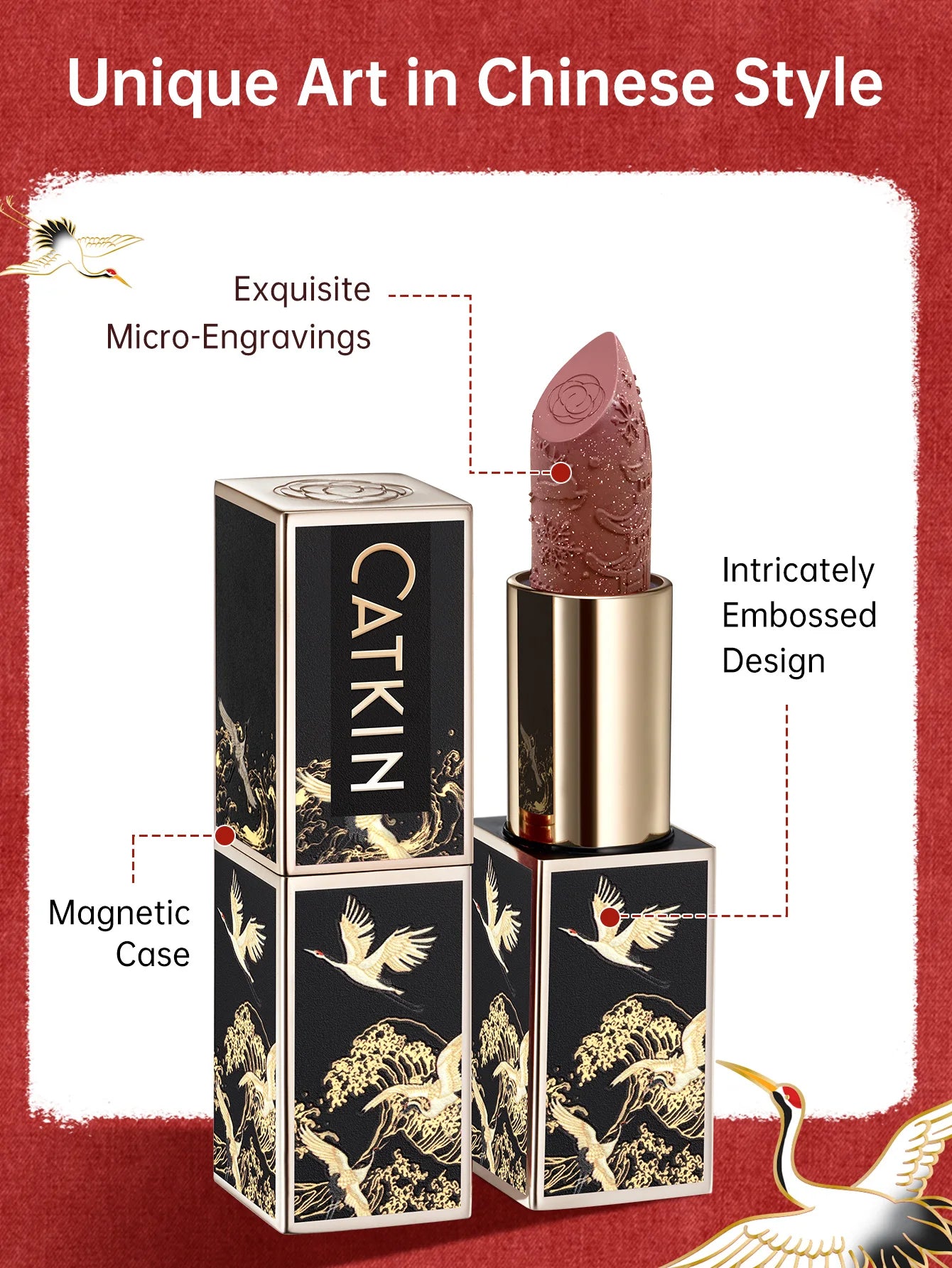 CATKIN Hydrating Matte Lipstick – Creamy, Long-Lasting Satin Finish