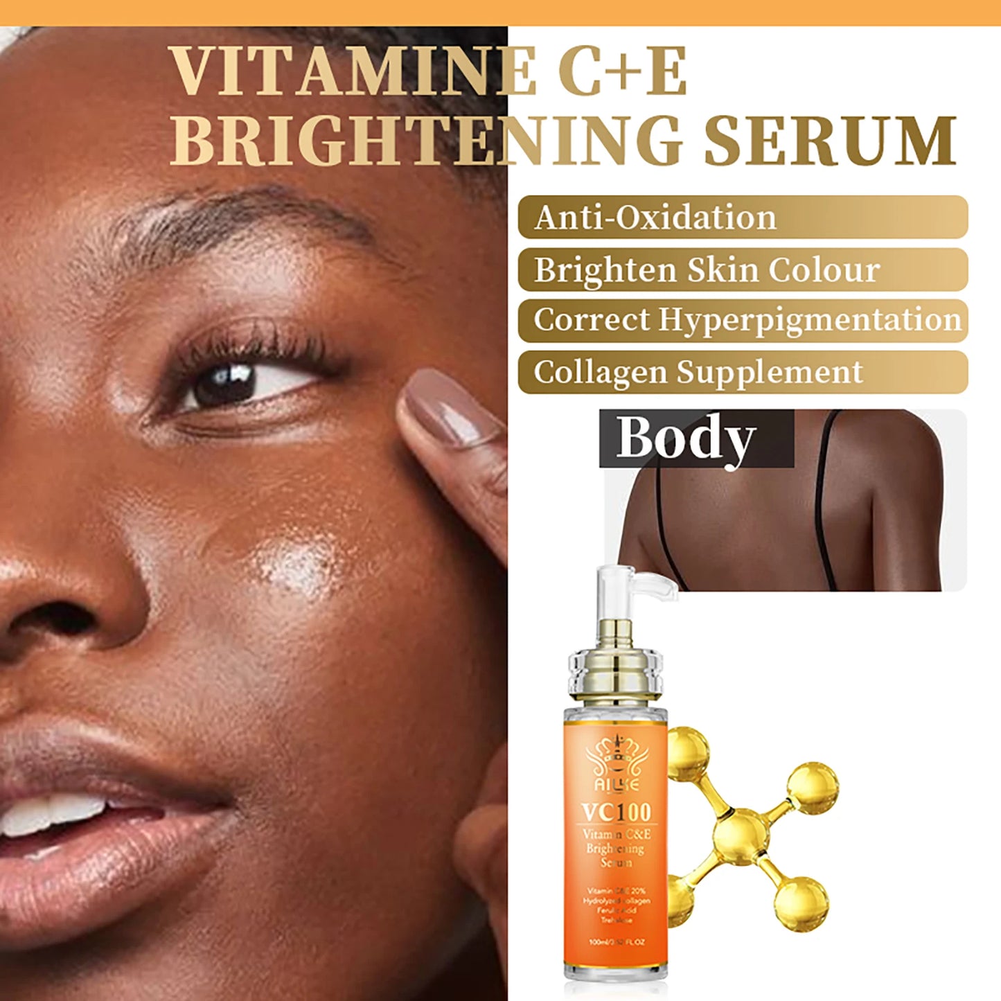 AILKE Vitamin C Skin Care Set – Collagen & Vitamin E Hydrating Care