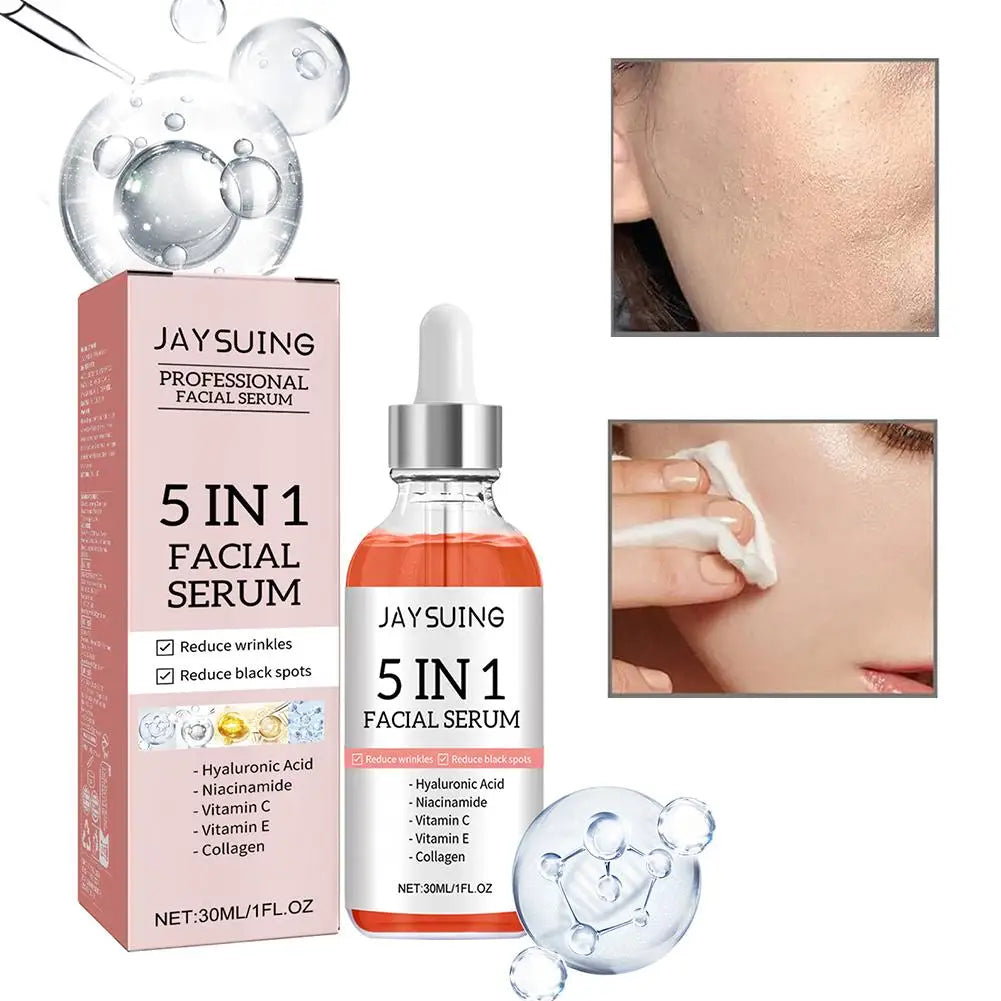 5-in-1 Face Serum – Vitamin C & Hyaluronic Acid Brightening Care