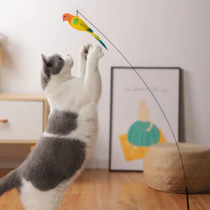 BirdieHunt: Interactive Feather Teaser Wand