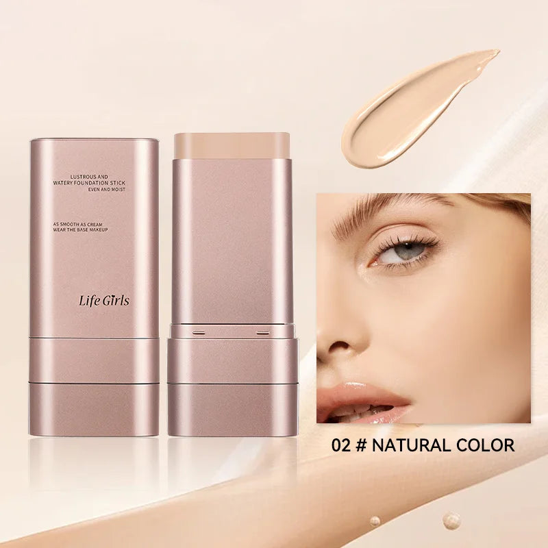 Hydrating Foundation Stick with Brush – Lightweight & Waterproof