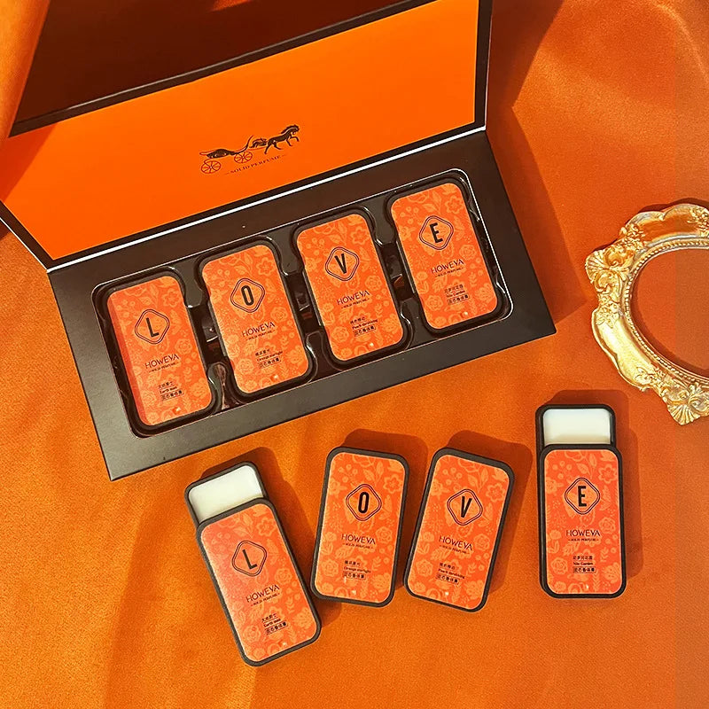 4PCS Solid Perfume Set – Floral & Fruity Long-Lasting Fragrance, Portable (Gift & Daily Use)