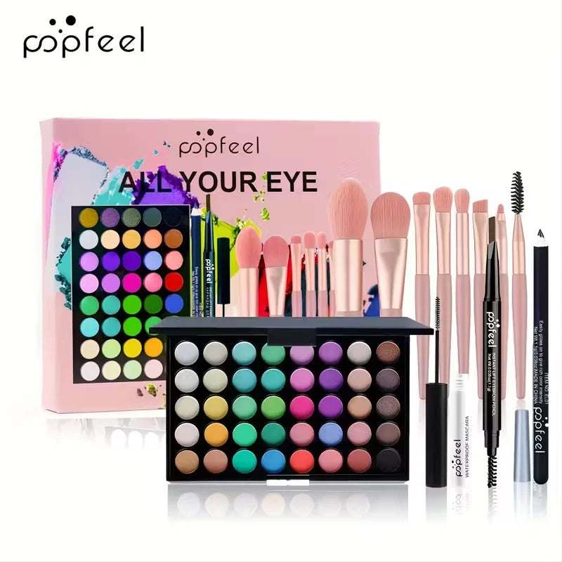 The Ultimate Glam Vault: 40-Shade Eyeshadow & Makeup Essentials Kit