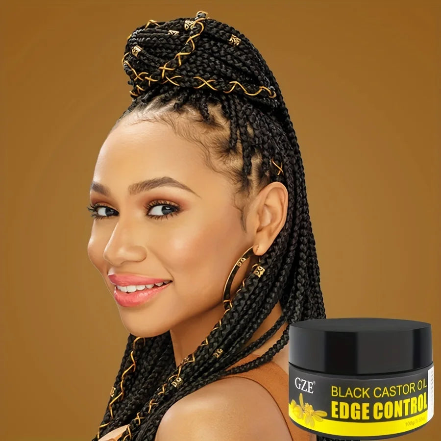 GZE African Black Castor Braid Gel – Extra Hold Edge Control