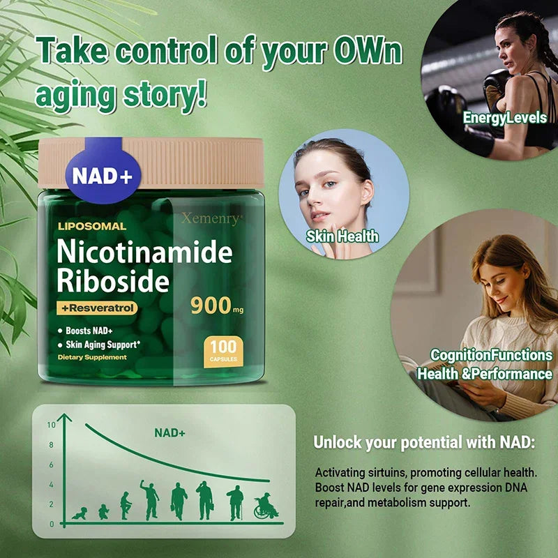 NAD+ Supplement – Nicotinamide Riboside with Resveratrol & Quercetin 900mg