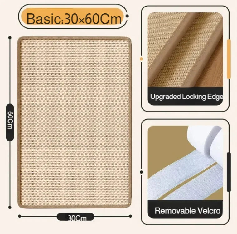 SofaGuard: Multi-Function Sisal Scratching Mat