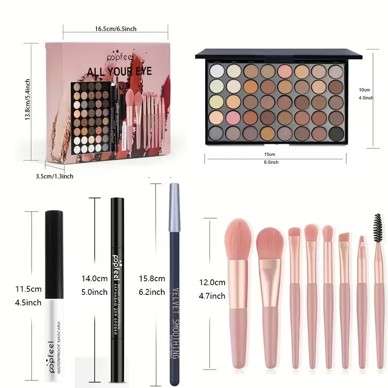 The Ultimate Glam Vault: 40-Shade Eyeshadow & Makeup Essentials Kit