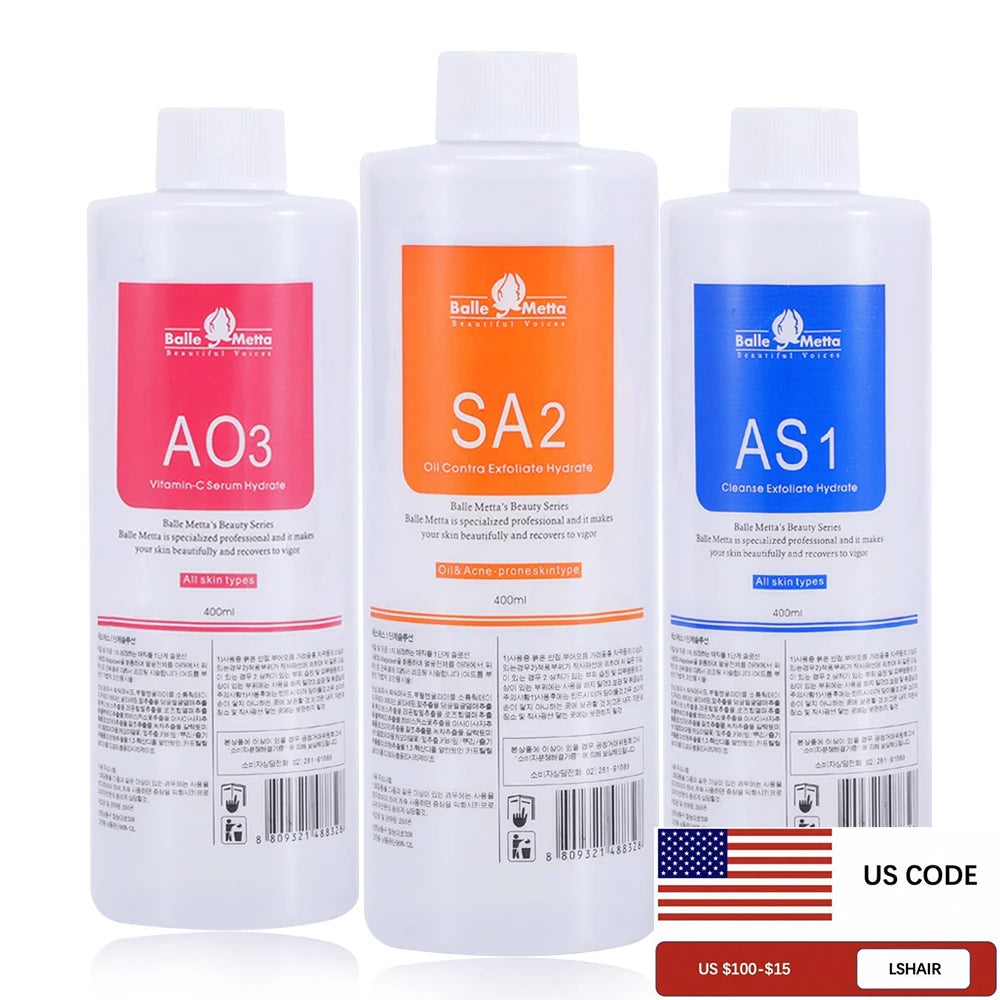 Hydra Facial Aqua Peel Solution Set – AS1 SA2 AO3 (3PCS, 1200ml)