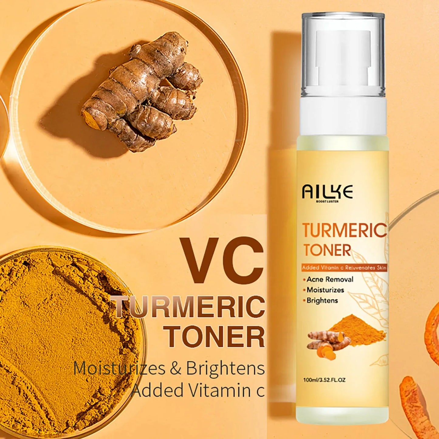 Organic Turmeric Kit – Brightening, Spot Removal, Acne Treatment & Hydration Routine