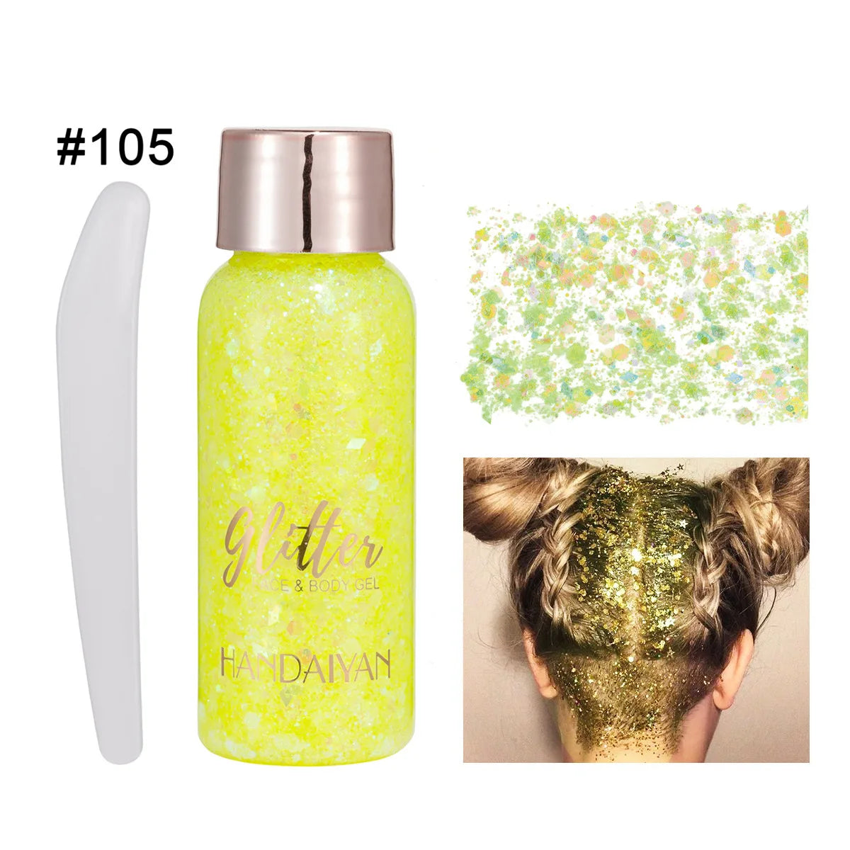 Face & Body Glitter Stickers – Rhinestone Gel Makeup for Festival